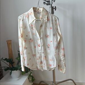 Women’s Cream and orange Flower Blouse